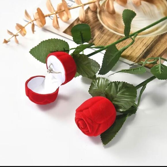 Rose flower ring box. 1pc - Picture 5 of 6